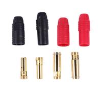Ipetboom Connecteur As150 Anti-étincelles 7mm Haute Intensité pour Batterie Lipo, Lot de 4 Set de Fiches Mâles et Femelles sans Résistance, Compatible Drones, Avions et Voitures Rc, Prise