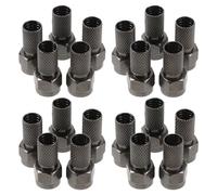 Ipetboom Connecteurs Coaxiaux Rg6 Noir 20pcs, Adaptateurs D'antenne Hdtv 4k en Alliage Nickelé, Compatibles Multi-appareils pour Usage Extérieur et Home Cinéma