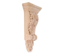 Ipetboom Console Murale Sculptée en Bois Massif 8X16X3 CM Consoles D’Angle Européennes Décoratives Support Vintage Prêt à Peindre pour Intérieur et Extérieur