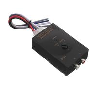 Ipetboom Convertisseur RCA Audio Voiture 2 Canaux Fonction Délai, Adaptateur de Sortie Ligne Haut vers Faible, Compatible Subwoofer et Amplificateur, pour Installation Stéréo Automobile