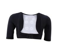 Ipetboom Correcteur de Posture Femme avec Manches de Compression pour Affiner Bras et Soutien Poitrine Gilet Dos Redressé Noir Xl
