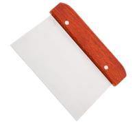 Ipetboom Coupe-Pâte en Acier Inoxydable Manche en Bois Racloir à Pâte Lisse Multifonction Maison Ustensile Cuisine Léger et Portable pour Découper Pâte Pizza et Couleur Aléatoire