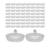 Ipetboom Coupelles de Pesée en Aluminium Jetables, Grand Modèle 78 Mm, Lot de 100 Pièces, Plateaux Légers et Résistants aux Produits Chimiques pour Laboratoire Industriel et