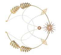 Ipetboom Couronne Baroque pour Adultes Tête Halo Élégant Accessoire de Fête et Carnaval Décoration de Cheveux Festive et Confortable
