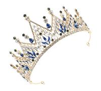 Ipetboom Couronne De Coiffure Tiare Pour Bouquet Accessoires De Cheveux Couronnes De Diadème Faire La Fête Fille Halloween Mariées Casque De Mariage Délicat Alliage Bleu
