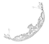 Ipetboom Couronne De Cristal Baroque Épaisse Pour Cheveux Cerceau De Cheveux Facile à Fixer Pour Mariage