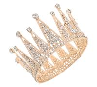 Ipetboom Couronne de Mariée Cristal et Pierres Diadème Princesse Rond Complet Accessoire de Cheveux Léger et Brillant pour Mariage Anniversaire et Fête