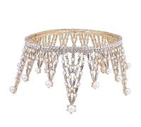 Ipetboom Couronne De Mariée Élégante En Métal Doré De Style Reine Européenne Accessoires Pour Cheveux En Cristal Pour Bal De Ou Mariage