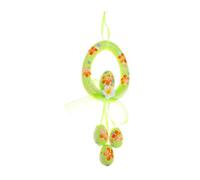 Ipetboom Couronne de Pâques Légère et Simple en Mousse et Polyester Œufs Décoratifs Verts, Décoration Créative pour Maison et Fête de Pâques