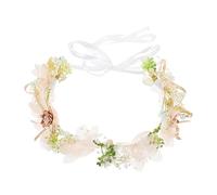Ipetboom Couronne De Princesse Pour Mariage Diadème Décoration Pour Enterrement De Vie De Jeune Fille Accessoires Pour -Tête Couronnes Bandeau À Fleurs Tissu Coloré