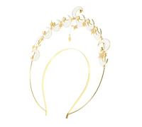Ipetboom Couronne Halo Serre-tête De Bal Pour Femme Coiffe De Mariée Avec Décorations Forme De Lune Confortable Et Adaptable à Toutes Les Coiffures