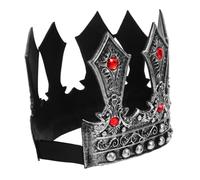 Ipetboom Couronne Médiévale Ajustable pour Hommes et Garçons Accessoire de Costume Roi et Prince pour Fête Anniversaire et Cosplay Ornement de Tête Luxueux Argent Ancien