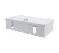 Ipetboom Couvercle de Prise Verrouillable en Fer Blanc 86 Type Protection Étanche Anti-Pluie pour Prise Électrique Extérieure 2 Positions Boîtier de Sécurité Robuste Compatible Usage
