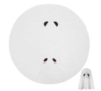 Ipetboom Couvre-Tête de Fantôme Halloween Blanc avec Double Expression Masque Intégral en Maille Respirante Accessoire de Costume Effrayant pour Cosplay et Fête Costumée Adulte