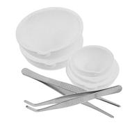 Ipetboom Creusets en Quartz 7 Pièces pour Fusion D’or et Bijoux, Bols de Laboratoire Résistants Haute Température, Creuset Épais Solide pour Recherche Scientifique et Métallurgie