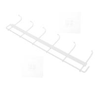 Ipetboom Crochet Mural Adhésif sans Perçage 6 Crochets Blanc Cuisine et Salle de Bain Support Ustensiles Cuisine Multifonction Organisateur Mural pour Rangement Pratique