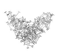 Ipetboom Croisillons de Nivellement et Aiguilles Métalliques pour Carrelage Sol et Mur 100 Pièces en Acier Outil Pratique pour Pose Précise et Fixation Clips Bricolage et Rénovation