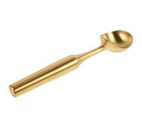 Ipetboom Cuillère à Glace Acier Inoxydable Dorée Manche Long Cuillère Non Adhésive pour Glace Melon et Pâte à Biscuits Outil Polyvalent pour Desserts