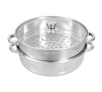 Ipetboom Cuit Vapeur Inox Double Épaissi Panier Vapeur Empilable pour Cuisson Induction et Gaz Casserole Multifonctionnelle Robuste