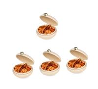 Ipetboom De 4 Pièces porte-clés pilulier mini pilulier compact mon pilulier mensuel Cas cool boite à portable boite à pilule portable petit décoratif petit pilulier Plastique
