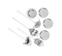 Ipetboom de Infuseurs à Thé avec Design en Maille Fine Lot de 4 en Acier Inoxydable Argenté Réutilisables, Forme Mignonne la Maison ou Entre Amis