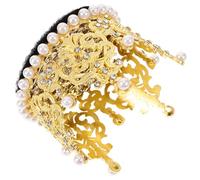 Ipetboom Décoration de Casque Moto en Alliage Perlé Jaune Mini Couronne Strass, Accessoire Mignon pour Casque de Ski, Vélo Électrique et Trottinette, Ornement Décoratif Polyvalent et