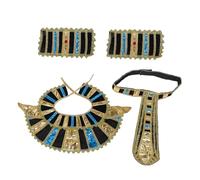 Ipetboom Décoration De Égyptien Pour Homme Accessoire De Costume D'Halloween Cosplay Collier Accessoires De Costume De Roi Bracelets Costume De Roi Pour Homme Polyester