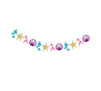 Ipetboom Décoration Suspendue Créative Légère et Pliable en Papier Thème Océan Sirène, de pour Fête D'anniversaire ou Décoration de Chambre D'garçon et Filles