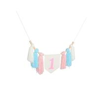 Ipetboom Décorations de Chaise Haute Pompons Perles Guirlande pour Premier Anniversaire Fille Bannière Anniversaire Intérieur