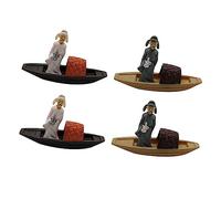 Ipetboom Décorations De Micro-Paysage en Résine 4pcs Statues De Bateau Et Poète pour Aquarium Décorations Et Colorées pour Jardinage Et Aménagement pour Maison Et Bureau