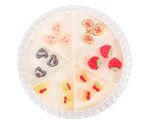 Ipetboom Décorations pour Ongles Forme de Bonbons et Desserts pour Manucure DIY Clous Décoratifs Brillants Breloques pour Ongles Artisanaux