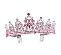 Ipetboom Diadème Mariage Argenté pour Mariée Couronne Baroque et Accessoire Tiare de Fête et Photographie Décoration pour Mariages et Événements