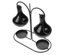Ipetboom Diffuseur Double Suspension Céramique et Support Bougie Chauffe Plat Brûleur Polyvalent pour Cire et Huiles Essentielles Design Innovant Facile à Nettoyer pour Décoration