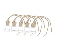 Ipetboom Diffuseurs D'huiles Essentielles pour Voiture 8 ML en Lot De 5 Flacons Cylindriques Rechargeables en Verre Suspendus Désodorisants pour Auto Usage Intérieur Bureau Maison