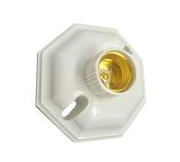 Ipetboom Douille de Lampe E27 Octogonale à Vis Légère Bornes à Vis, Base Lumineuse Pratique, Support Lampe pour Couloir, Salon et Restaurant