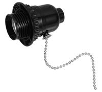 Ipetboom Douille E27 en Bakélite avec Interrupteur à Tirette Argenté Support de Lampe à Chaînette Adaptateur de Douille de Plafonnier Polyvalent pour Éclairage Intérieur Pièces de