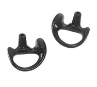Ipetboom Embouts D’Oreille Interphone en Silicone Noir Réutilisables Ergonomiques Taille Paire Gauche et Droite Accessoire Audio pour Communication et Auditive