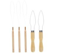 Ipetboom Enfile-Perles en Bois et Outil de Fabrication de Bijoux 5 Pièces Aiguilles à Perles DIY Pratique pour Enfiler des Perles Accessoire de Couture pour Amateurs de Bricolage