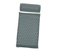 Ipetboom Ensemble 2 Pièces Coussins de Massage Shiatsu en Coton Doux, Tapis d'Acupression Antidérapant Gris pour Soulagement Musculaire et Relaxation Corps, Accessoires Bien-Usage