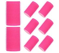Ipetboom Ensemble De 8 Rouleaux En Éponge Auto-agrippants Petits Rose Fuchsia Pour Femmes Coiffage Facile à Domicile Voyage
