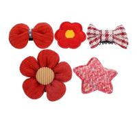 Ipetboom Ensemble de Pinces à Cheveux pour Filles Nœuds, Clips Légers et Colorés, Accessoires pour Cheveux D’garçon et Filles, pour Usage Quotidien et Fêtes, Lot 1 Pièce, Rose et Blanc