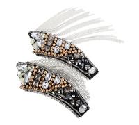 Ipetboom Épaulettes à Pompons en 2Pcs Accessoires Costume Femme Épaulettes Décoratives Dorées Bijoux d'Épaule Créatifs Tenues de Design Distinctif