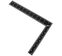 Ipetboom Équerre à Angle Droit en Acier Noir 90° pour Travail du Cuir et Menuiserie Règle de Positionnement Compacte et Robuste Graduation Précise Outil Multifonction pour Bricolage et