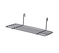 Ipetboom Étagère à Panneaux Grillagés Noire pour Rangement Mural en Fil Métallique Support pour Panier De Rangement Étagère Droite Cuisine Et Salle De Bain 1 Pièce