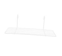 Ipetboom Étagère à Panneaux Grillagés Support pour Panier De Rangement Fil Métallique Étagère Droite avec Crochet Blanc