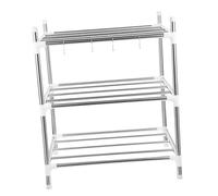 Ipetboom Étagère de Cuisine Acier Inoxydable Robuste Rangement Multifonction pour Casseroles et Accessoires Support Pratique et Gain de Place pour Cuisine