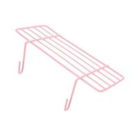 Ipetboom Étagère Droite en Fil Métallique 25x10 Cm Rose, Support De Panier De Rangement Suspendu pour Panneaux Grillagés, Organisateur Mural Polyvalent Cuisine, Bureau Et Chambre