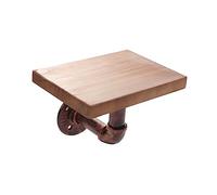 Ipetboom Étagère Murale Vintage Forgé avec Tablette Massif Support Rétro Décoratif pour Rangement et Affichage Couleur et Grain Aléatoires Style Industriel pour Bureau et Maison