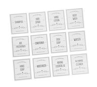 Ipetboom Étiquettes Autocollantes Imperméables Pour Flacons De Shampoing 24 Pièces Format 83x70 Mm Pvc Pour Distributeurs Salle De Bain Usage Voyage