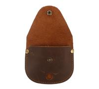 Ipetboom Étui à Montre de Poche Vintage en Cuir de Vachette Marron Pochette de Rangement Compacte pour Montre Individuelle Organisateur de Voyage Pratique pour Homme Fixation Ceinture